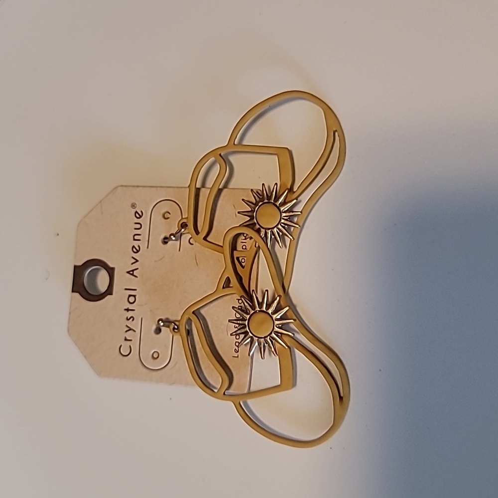 Crystal Avenue Cowboy Hat Earrings